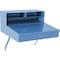Global Industrial Steel Wall Mounted Sloped Receiving Desk, 24W x 22D, Blue B237006BL - alternate 1